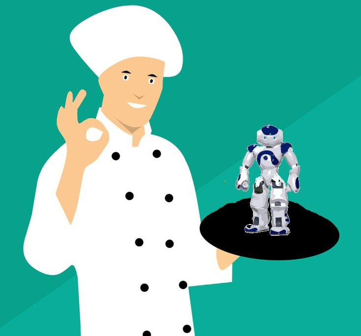 cocineros y camareros robotizados